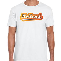 Foto van Wit fan shirt / kleding holland met nederlandse wimpel ek/ wk voor heren 2xl - feestshirts