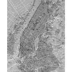 Foto van Komar nyc map vlies fotobehang 200x250cm 2-banen