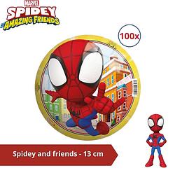 Foto van Bal - voordeelverpakking - spidey en friends - 13 cm - 100 stuks