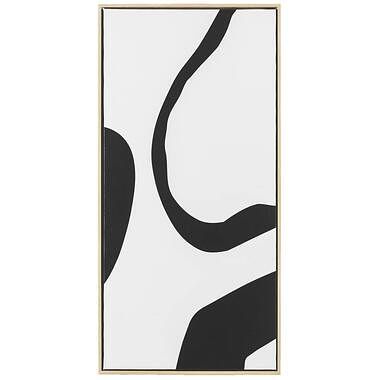 Foto van Schilderij abstract spot - zwart - 82,5x42x3,5 cm - leen bakker