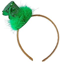 Foto van St. patricks day diadeem met groen hoedje voor dames - verkleedhoofddeksels