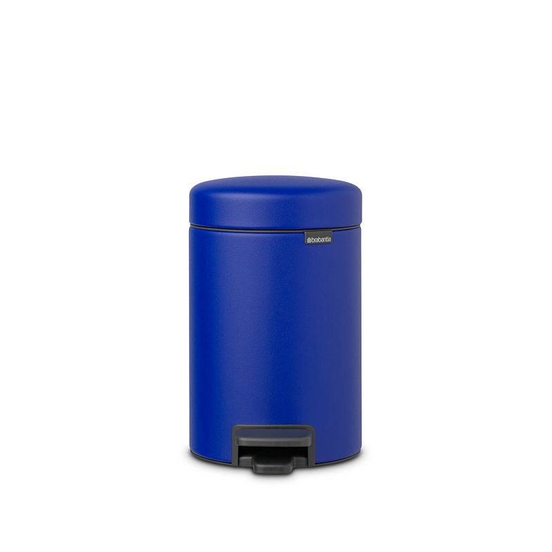 Foto van Brabantia newicon pedaalemmer 3 liter met kunststof binnenemmer - mineral powerful blue