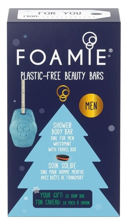 Foto van Foamie shower body bar watermint men giftset