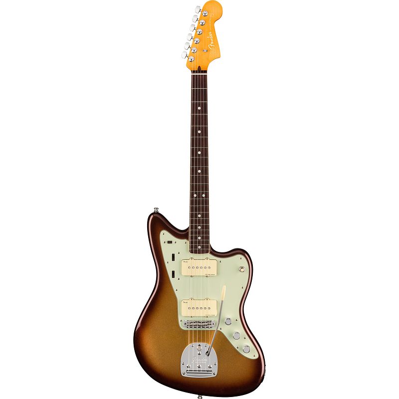 Foto van Fender american ultra jazzmaster mocha burst rw met koffer