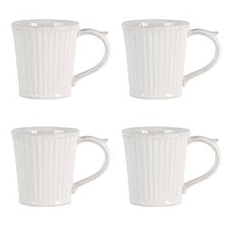 Foto van Haes deco - mokken set van 4 - 13x9x10 cm / 250 ml - dolomiet - plain