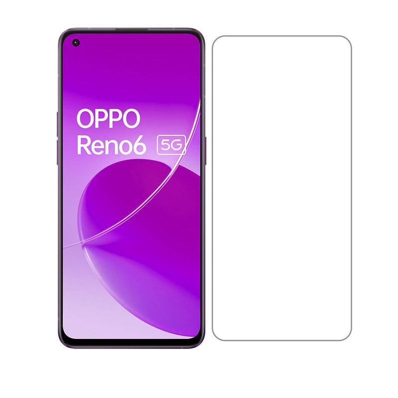 Foto van Basey oppo reno 6 screenprotector tempered glass - oppo reno 6 beschermglas - oppo reno 6 screen protector