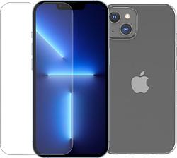 Foto van Bluebuilt apple iphone 14 screenprotector glas + bluebuilt soft case back cover