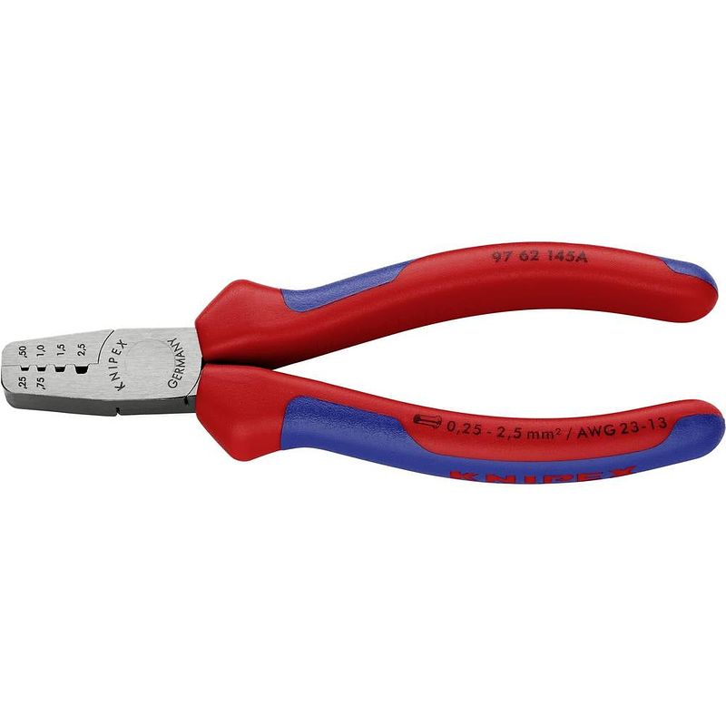 Foto van Knipex 97 62 145 a krimptang adereindhulzen 0.25 tot 2.5 mm²