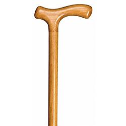 Foto van Gastrock houten wandelstok - beukenhout - lichtbruin - fritz handvat - lengte 94 cm - voor heren en dames