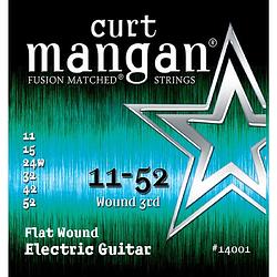 Foto van Curt mangan flatwound 11-52 light snarenset voor elektrische gitaar