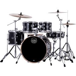 Foto van Mapex venus fusion black galaxy sparkle 5-delig drumstel met hardware & zildjian bekkens