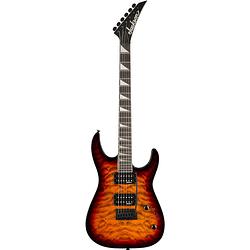 Foto van Jackson js series dinky js20 dkq 2pt transparent tobacco burst elektrische gitaar