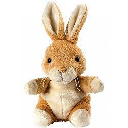Foto van Pluche bruine konijn/haas knuffel 19 cm speelgoed - knuffel huisdieren