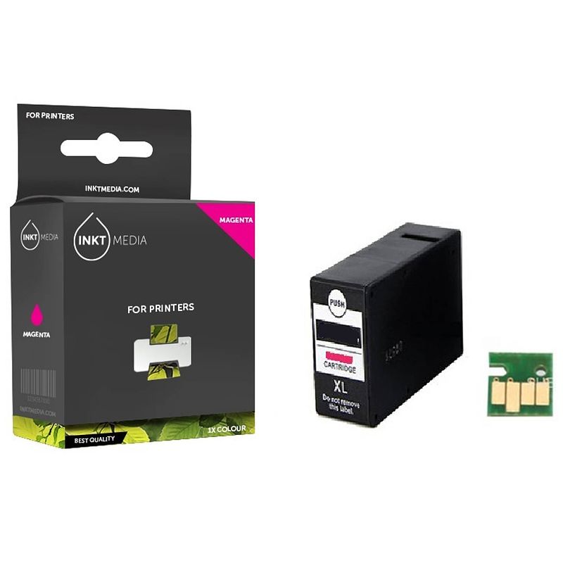 Foto van Inktmedia® -navulinkt - geschikt canon pgi-1500xl inktcartridge magenta xl - navul inkt - refill inkt