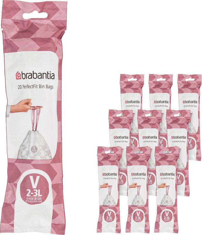 Foto van Brabantia vuilniszakken code v - 2-3 liter (120 stuks)