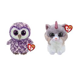 Foto van Ty - knuffel - beanie boo's - moonlight owl & asher cat