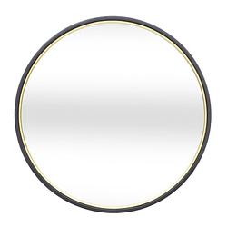 Foto van Misou spiegel - rond - zwart met goud - 48cm