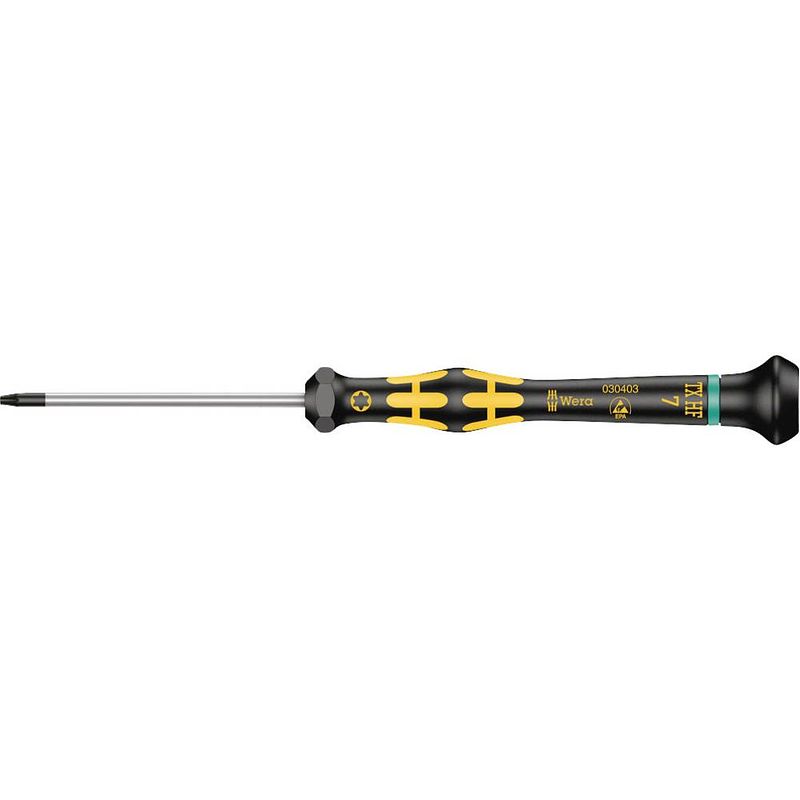 Foto van Wera 1567 esd micro torx-schroevendraaier grootte t 7 koplengte: 60 mm