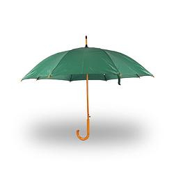 Foto van Paraplu met houten handvat - paraplu'ss - houten paraplu - kwaliteit paraplu groen