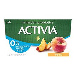 Foto van Activia 0% yoghurt perzik 4 x 125g bij jumbo