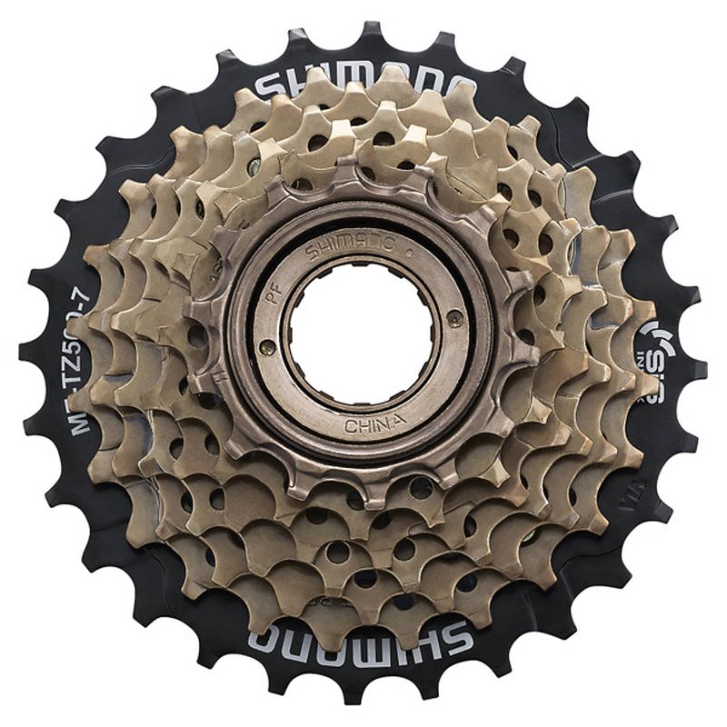 Foto van Shimano mf-tz500 freewheel 7 speed 14-28 tands zwart