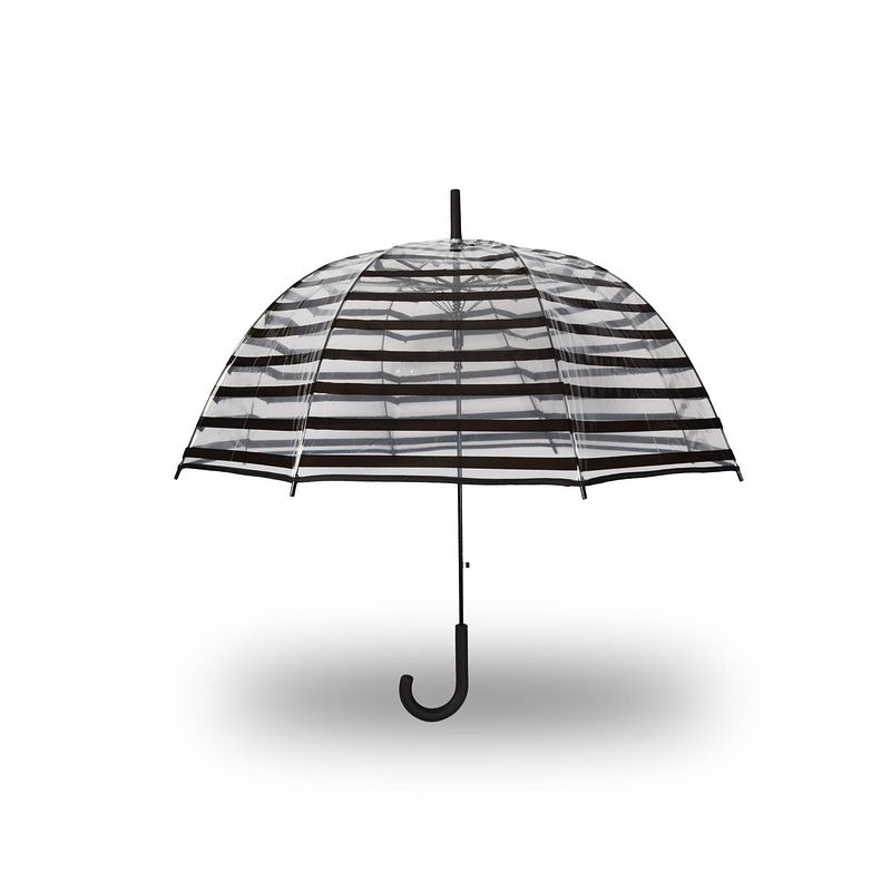 Foto van Paraplu strepen design koepelparaplu transparant pvc ø 86 cm-dessin trouw