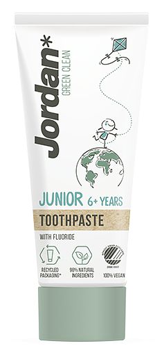 Foto van Jordan junior - green clean biologische tandpasta - 6+ jaar - 50ml