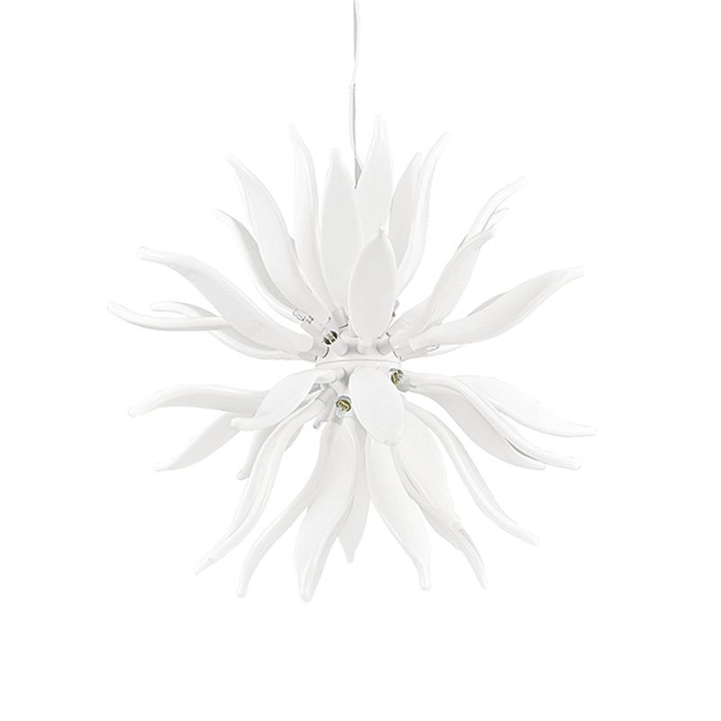 Foto van Ideal lux - leaves - hanglamp - metaal - g9 - wit