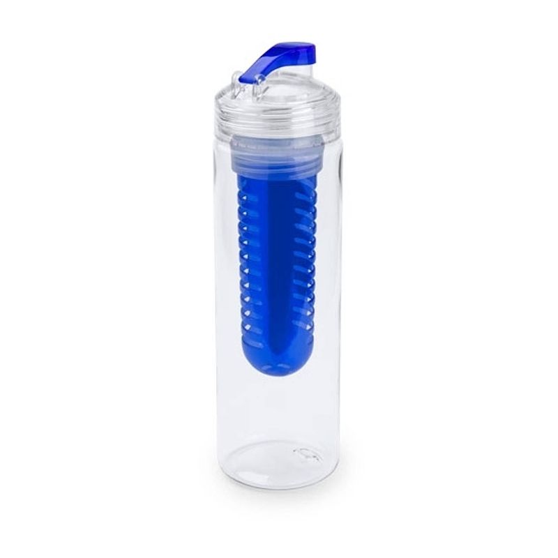 Foto van Drinkfles/waterfles met fruitfilter blauw 700 ml - drinkflessen