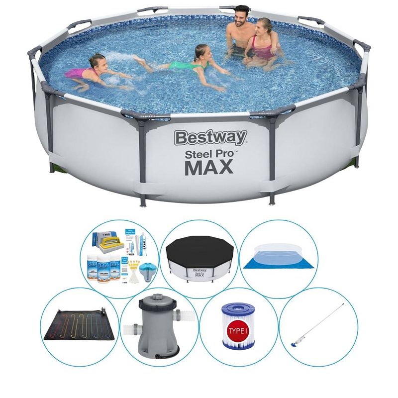 Foto van Bestway steel pro max rond 305x76 cm - zwembad set