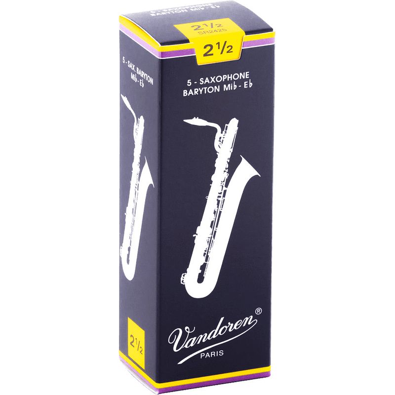 Foto van Vandoren sr2425 saxophone baritone reed riet voor baritonsaxofoon (5 stuks)