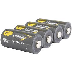 Foto van Gp batteries cr123a cr123a fotobatterij lithium 1400 mah 3 v 4 stuk(s)