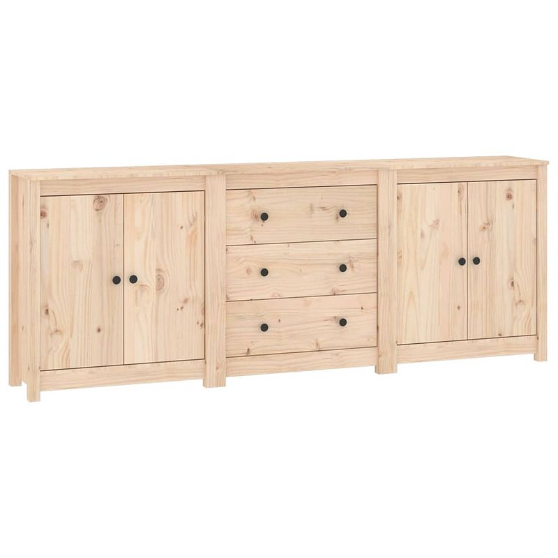 Foto van Vidaxl dressoir 210x35x80 cm massief grenenhout