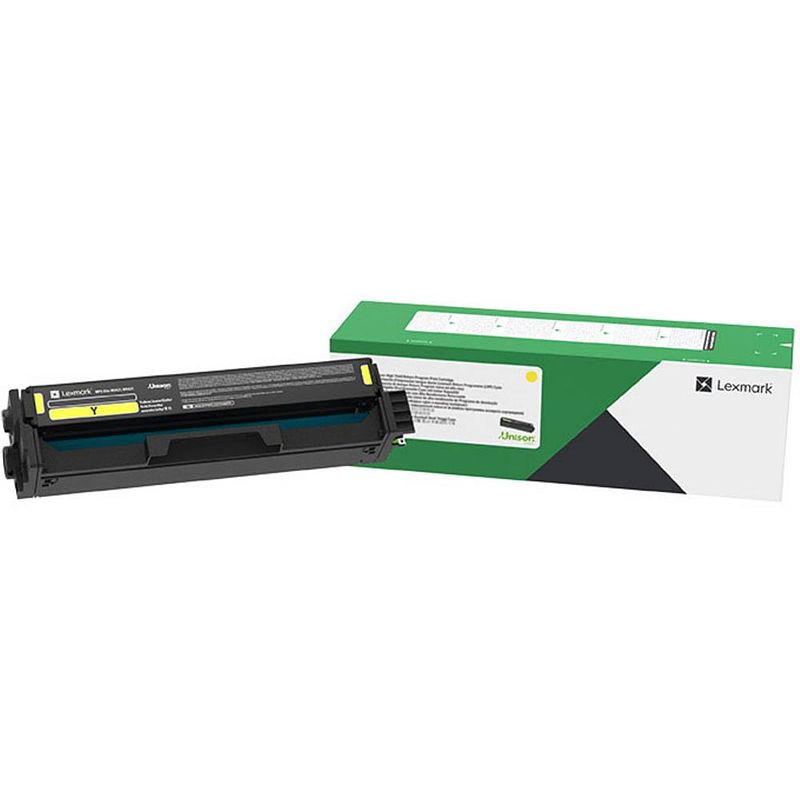 Foto van Lexmark recycling toner c3224 c3326 mc3224 mc3326 c3220y0 origineel geel 1500 bladzijden