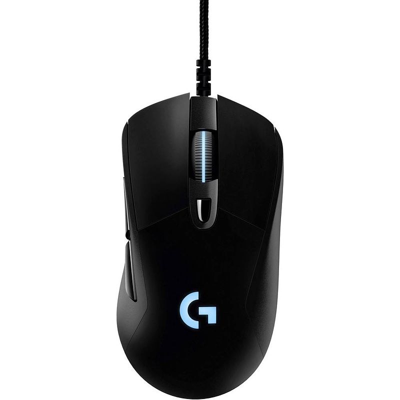 Foto van Logitech gaming g403 prodigy gaming-muis usb optisch zwart 6 toetsen 12000 dpi ergonomisch, verlicht