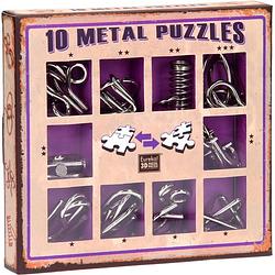 Foto van Eureka metal puzzle set - 10 metal puzzles set purple (only available in display 52473355)