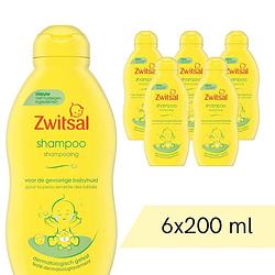 Foto van Voordeelverpakking: 6x zwitsal shampoo - anti-prik - 200 ml