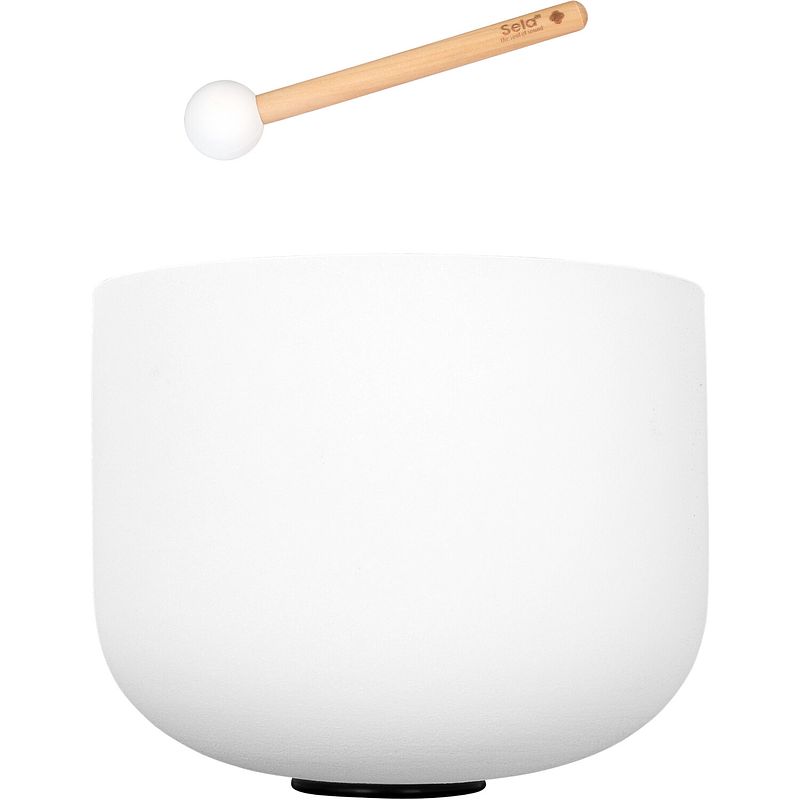 Foto van Sela secf12e crystal singing bowl set - frosted (e: 440 hz)