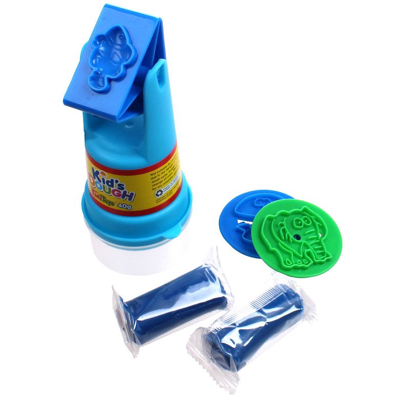 Foto van Lg-imports kid's dough stamp 'sn's roller 5-delige kleiset blauw