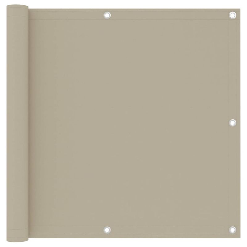 Foto van Vidaxl balkonscherm 90x300 cm oxford stof beige