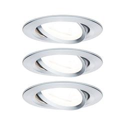 Foto van Paulmann 93433 nova inbouwlamp set van 3 stuks led gu10 19.5 w aluminium (gedraaid)