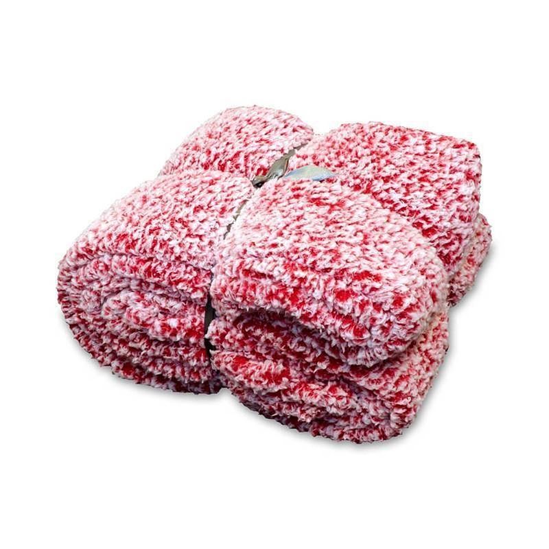 Foto van Unique living knut fleece plaid - 100% polyester - 150x200 cm - red