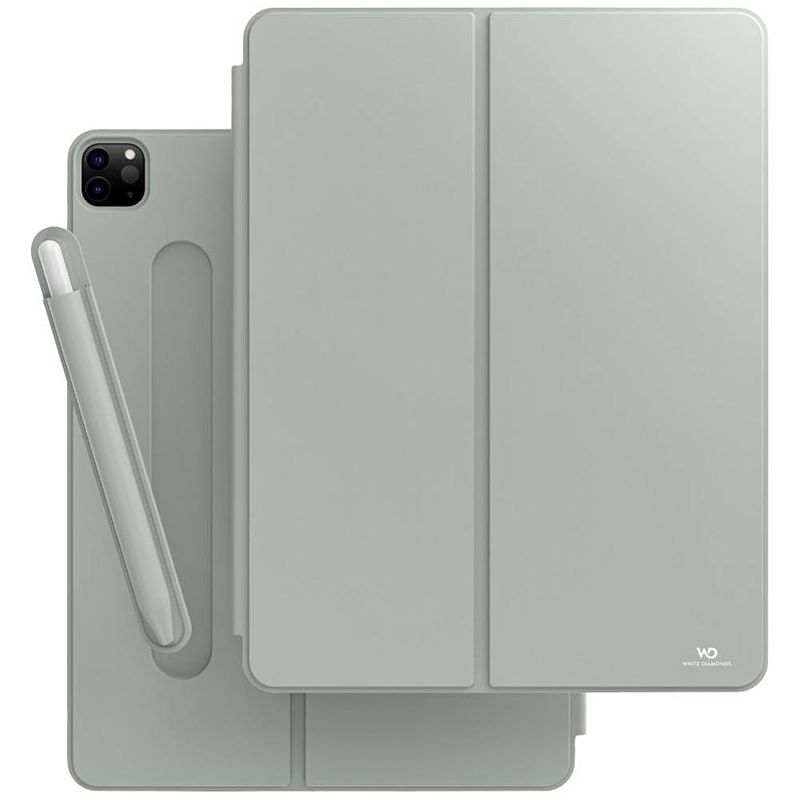 Foto van White diamonds folio backcover geschikt voor apple model: ipad pro 12.9 (6e generatie), ipad pro 12.9 (5e generatie), ipad pro 12.9 (4e generatie) sage