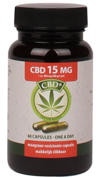 Foto van Jacob hooy cbd+ 15mg capsules