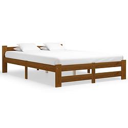 Foto van Vidaxl bedframe massief grenenhout honingbruin 160x200 cm