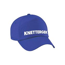 Foto van Carnaval fun pet / cap knettergek blauw voor dames en heren - verkleedhoofddeksels