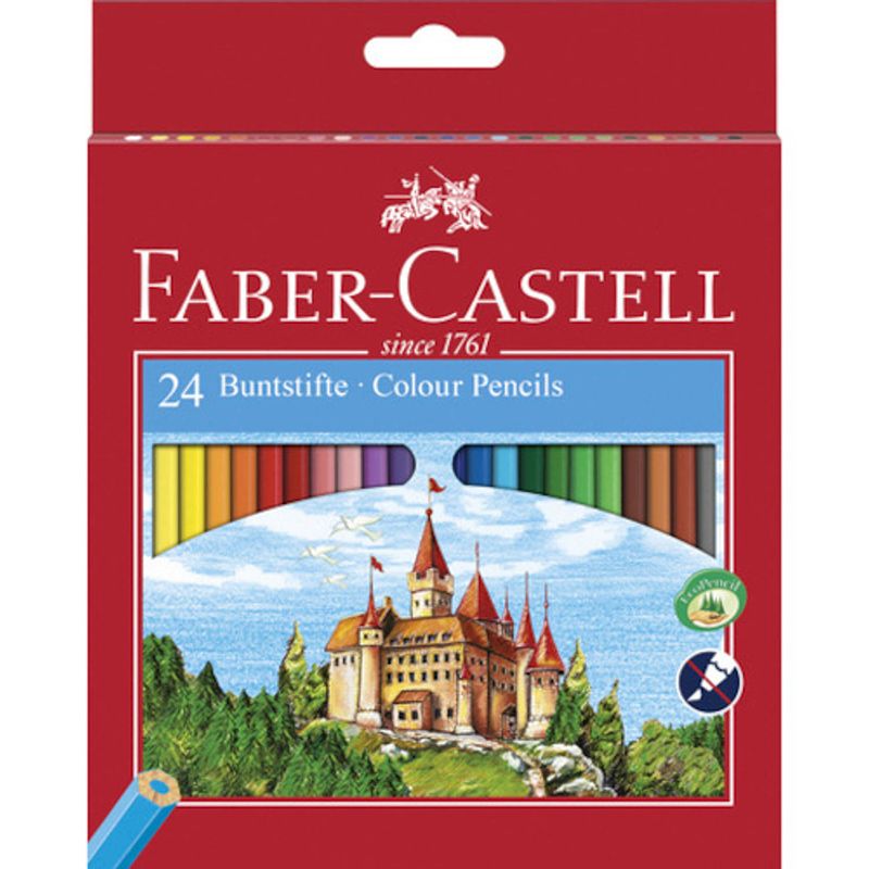 Foto van Faber castell kleurpotloden eco junior 17 cm hout 24 stuks