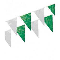Foto van 3x plastic vlaggenlijn groen/wit - vlaggenlijnen