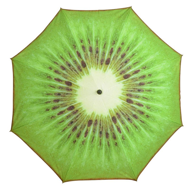 Foto van Esschert design parasol kiwi 184 cm polyester groen/grijs