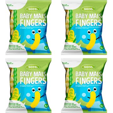 Foto van Sore baby mais fingers naturel 6+ maanden 4 x 35g bij jumbo